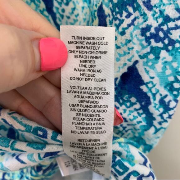 Chico’ Blue Mixed Print Top - Picture 4 of 5